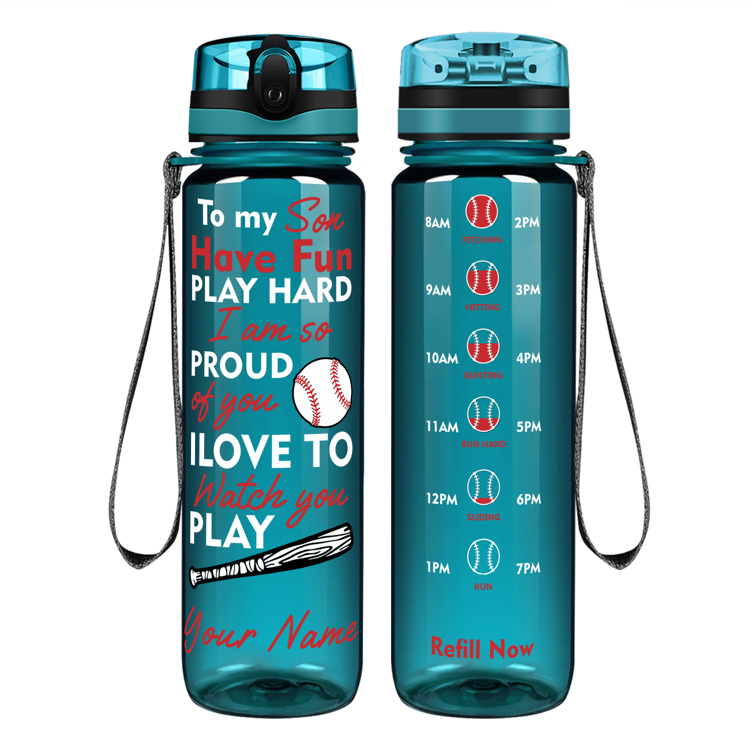 Personalized Keep Calm And Stay Hydrated Baseball Boy 32oz Water