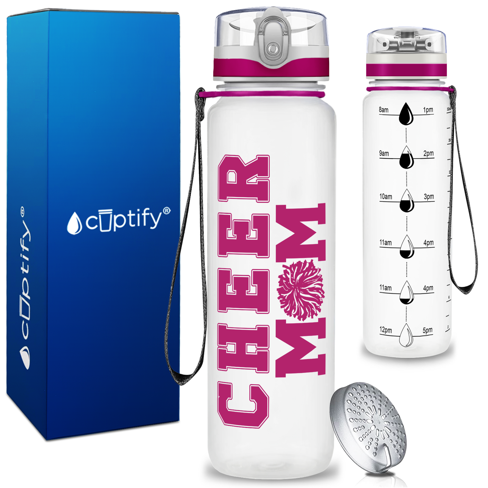 Cheerleading Drink Water Bottle clear