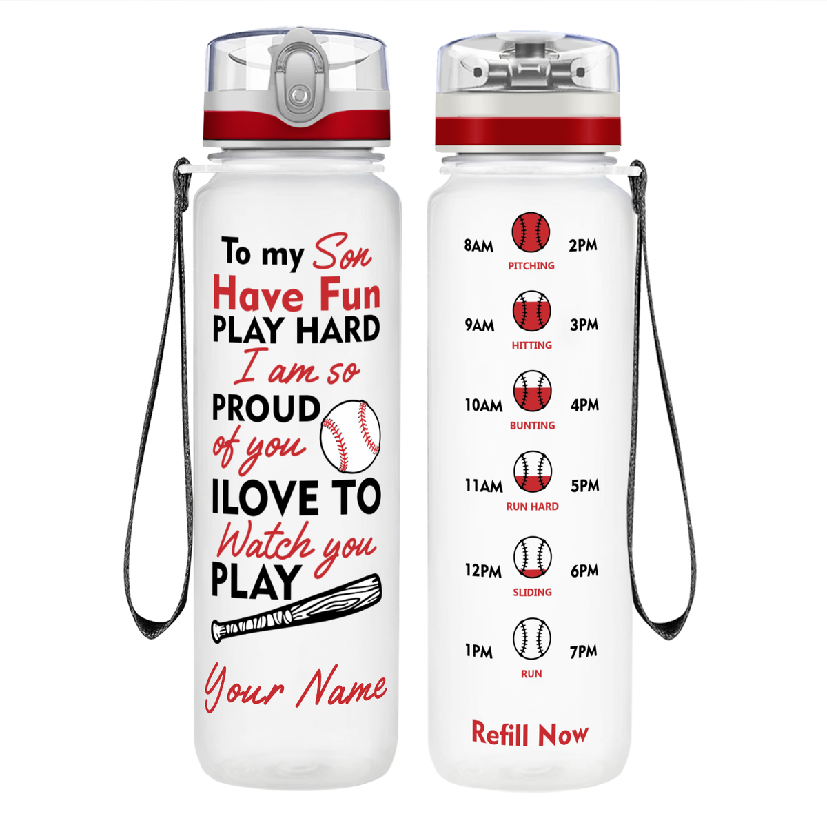 Personalized Keep Calm And Stay Hydrated Baseball Boy 32oz Water