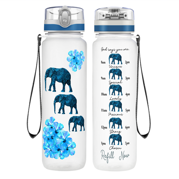 Elephant Tumbler Elephant Water Bottle Elephant Gift Motivational Water  Bottle Stay Fit Drink A Ton Elephant Cup Custom Bottle 