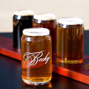 Personalized Decorative Script 5 oz Glass Can