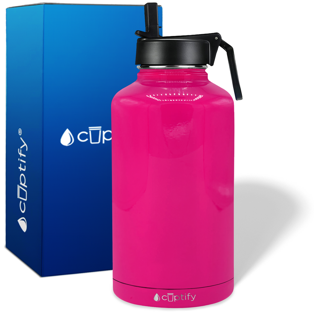 40 oz. Wide Mouth Water Bottle in Neon Pink