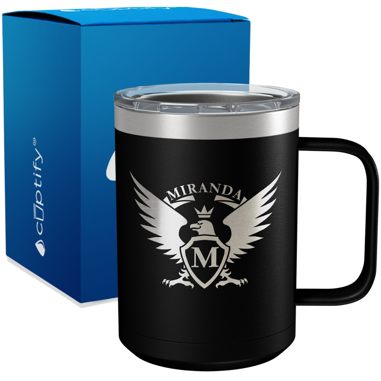 Personalized Eagle Engraved on 15oz Coffee Mug