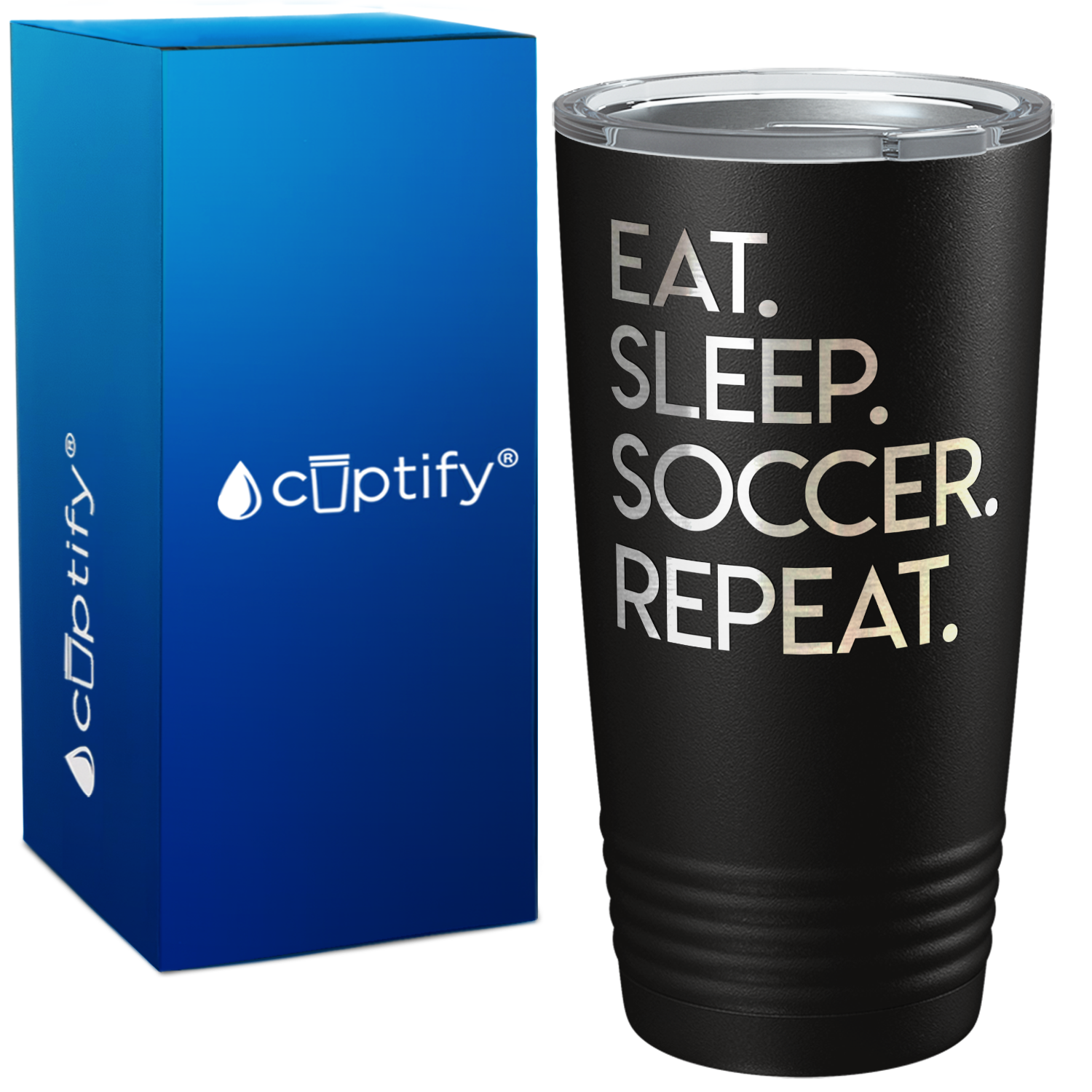 Eat Sleep Football Repeat - Engraved Football Tumbler, Football Lover Cup,  Football Player Gift Cup