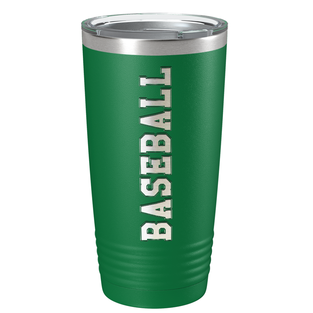 Baseball Laser Engraved on Stainless Steel Baseball Tumbler