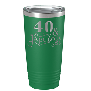 40 & Fabulous on Stainless Steel Birthday Tumbler