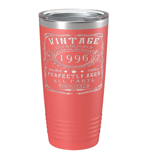 1996 Vintage Perfectly Aged 25th on Stainless Steel Tumbler