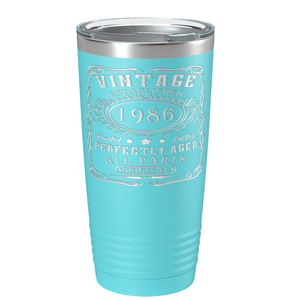 1986 Vintage Perfectly Aged 35th on Stainless Steel Tumbler