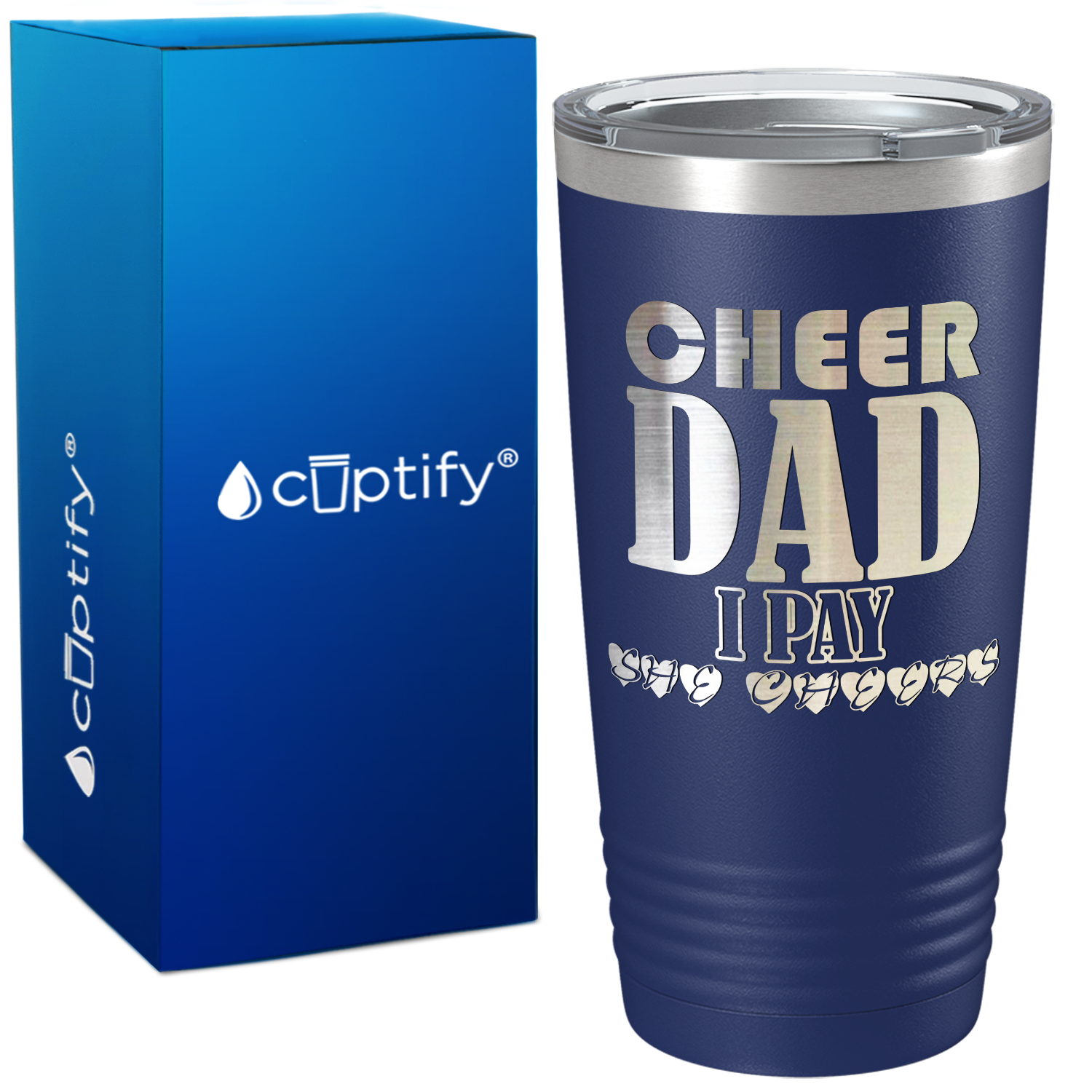 Cheer Dad Color Printed Tumblers - LemonsAreBlue