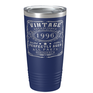 1996 Vintage Perfectly Aged 25th on Stainless Steel Tumbler