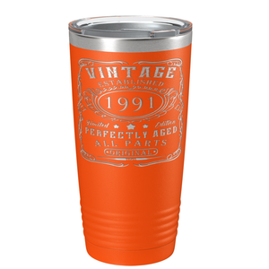 1991 Vintage Perfectly Aged 30th on Stainless Steel Tumbler