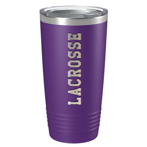 Lacrosse Laser Engraved on Stainless Steel Lacrosse Tumbler