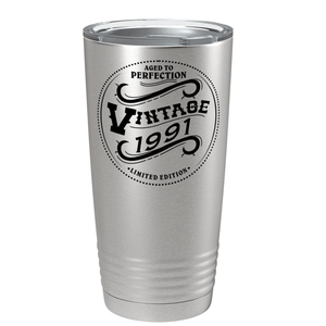 1991 Aged to Perfection Vintage 30th on Stainless Steel Tumbler