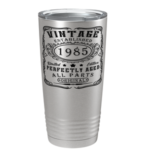 1985 Vintage Perfectly Aged 36th on Stainless Steel Tumbler