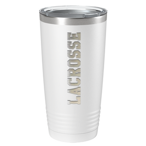 Lacrosse Laser Engraved on Stainless Steel Lacrosse Tumbler