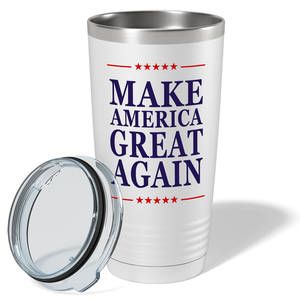 Make America Great Again MAGA on White 20 oz Political 20oz Tumbler