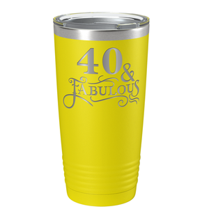 40 & Fabulous on Stainless Steel Birthday Tumbler