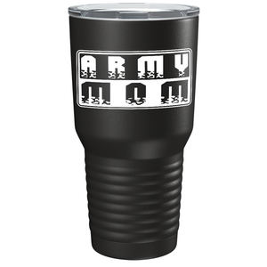 Army Mom on Black 30 oz Stainless Steel Tumbler