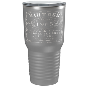 1985 Vintage Perfectly Aged 36th on Stainless Steel Tumbler