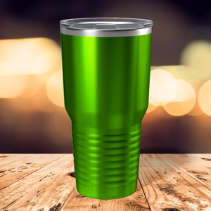 Custom Laser Engraved 30oz Green Translucent Stainless Steel Tumbler