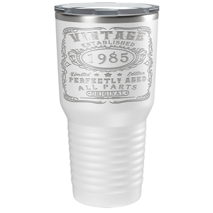 1985 Vintage Perfectly Aged 36th on Stainless Steel Tumbler