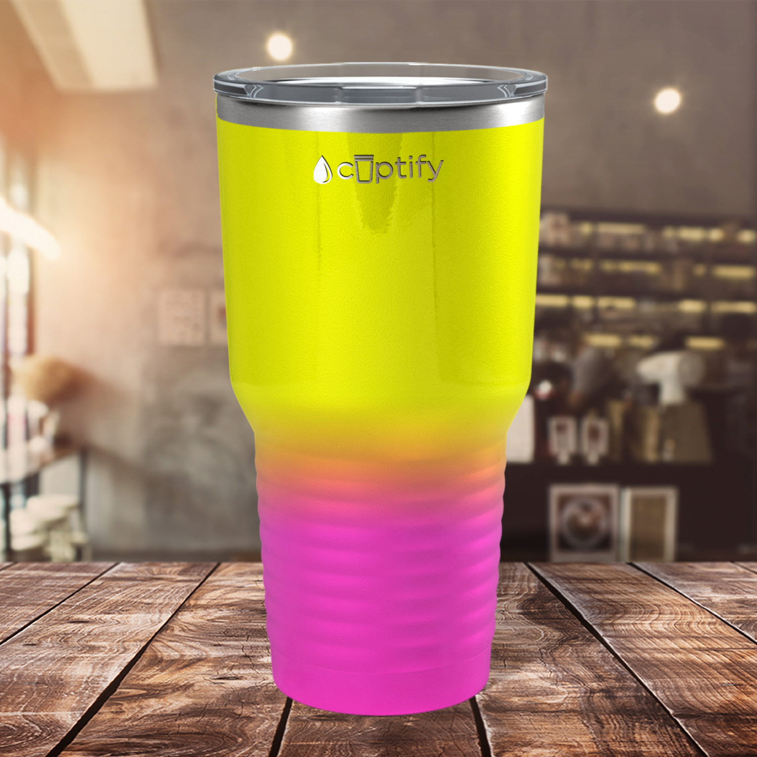 30oz Pink Bright Gloss Stainless Steel Tumbler