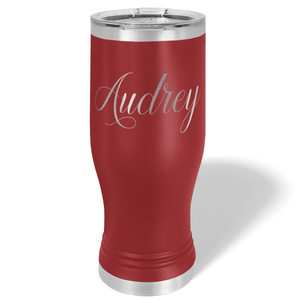 Personalized Engraved 20 oz Pilsner - Maroon