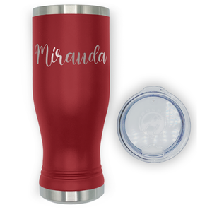 Personalized Engraved 20 oz Pilsner - Maroon