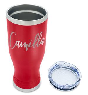 Personalized Engraved 20 oz Pilsner - Red