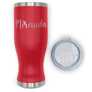 Personalized Engraved 20 oz Pilsner - Red